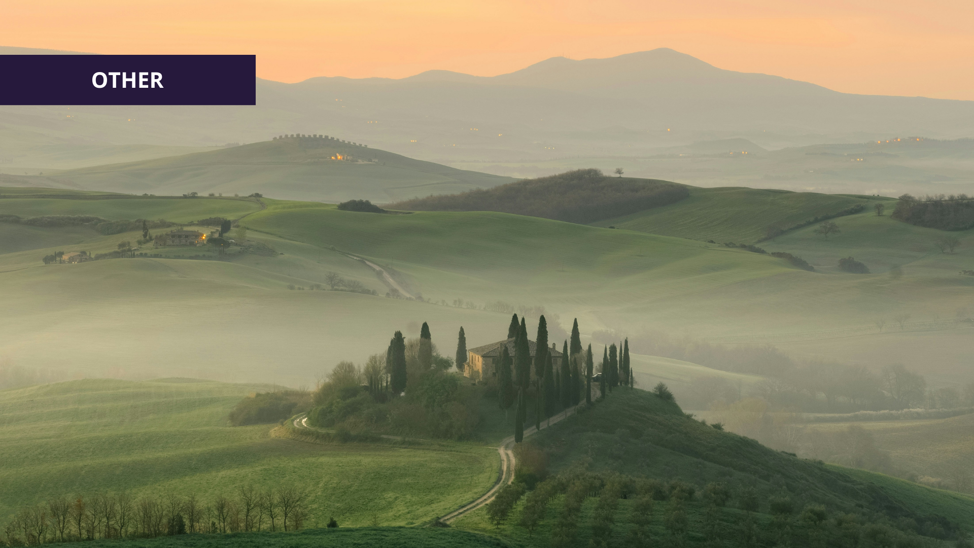 Italian countryside in early morning