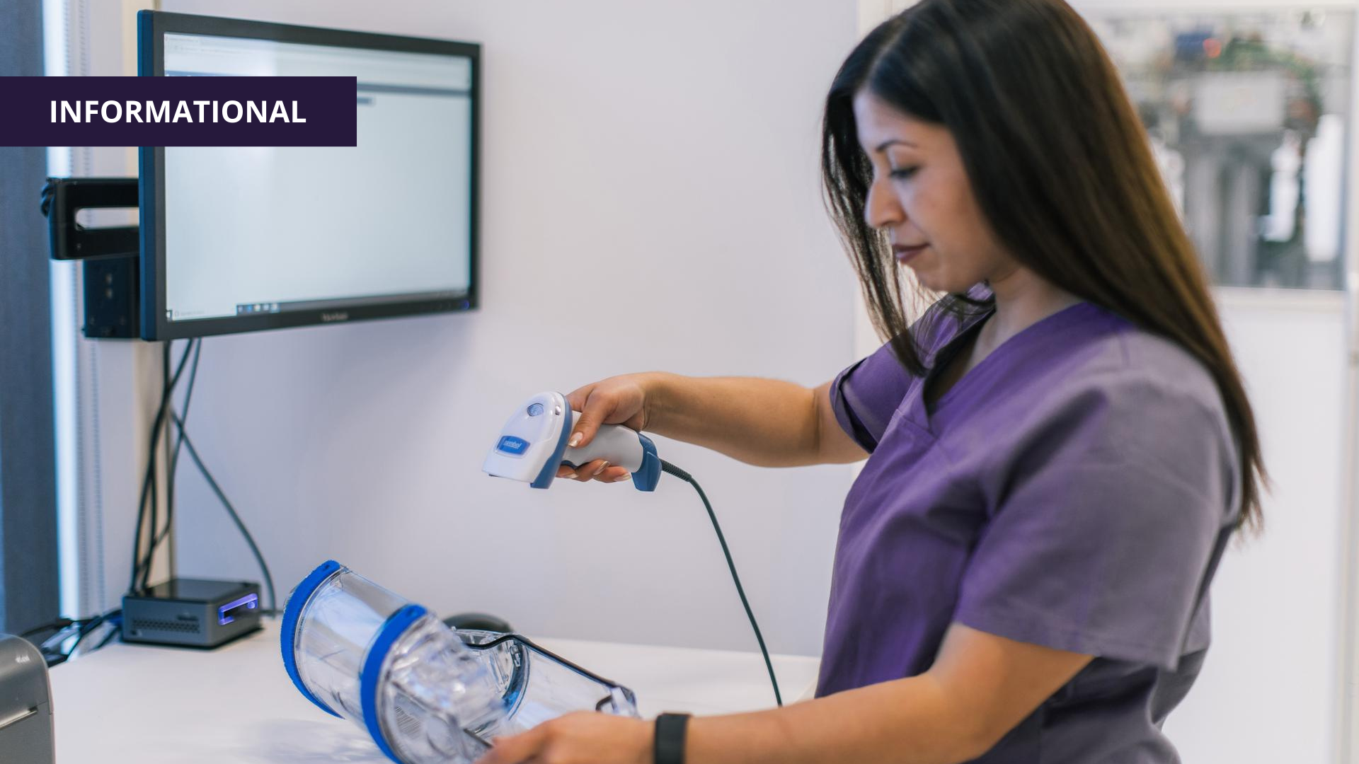 staff using pneumatic tube system