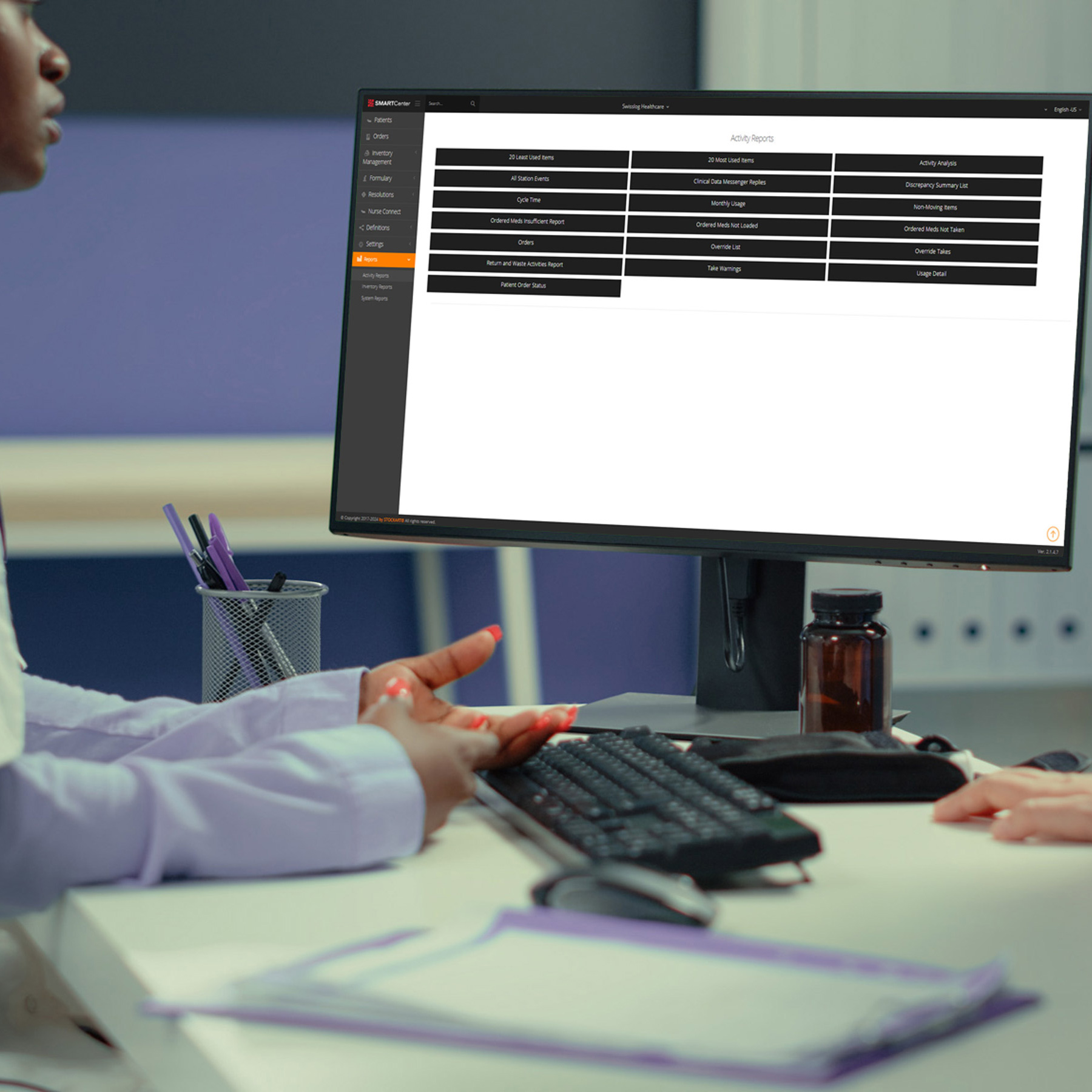 MedSMART software running on PC screen